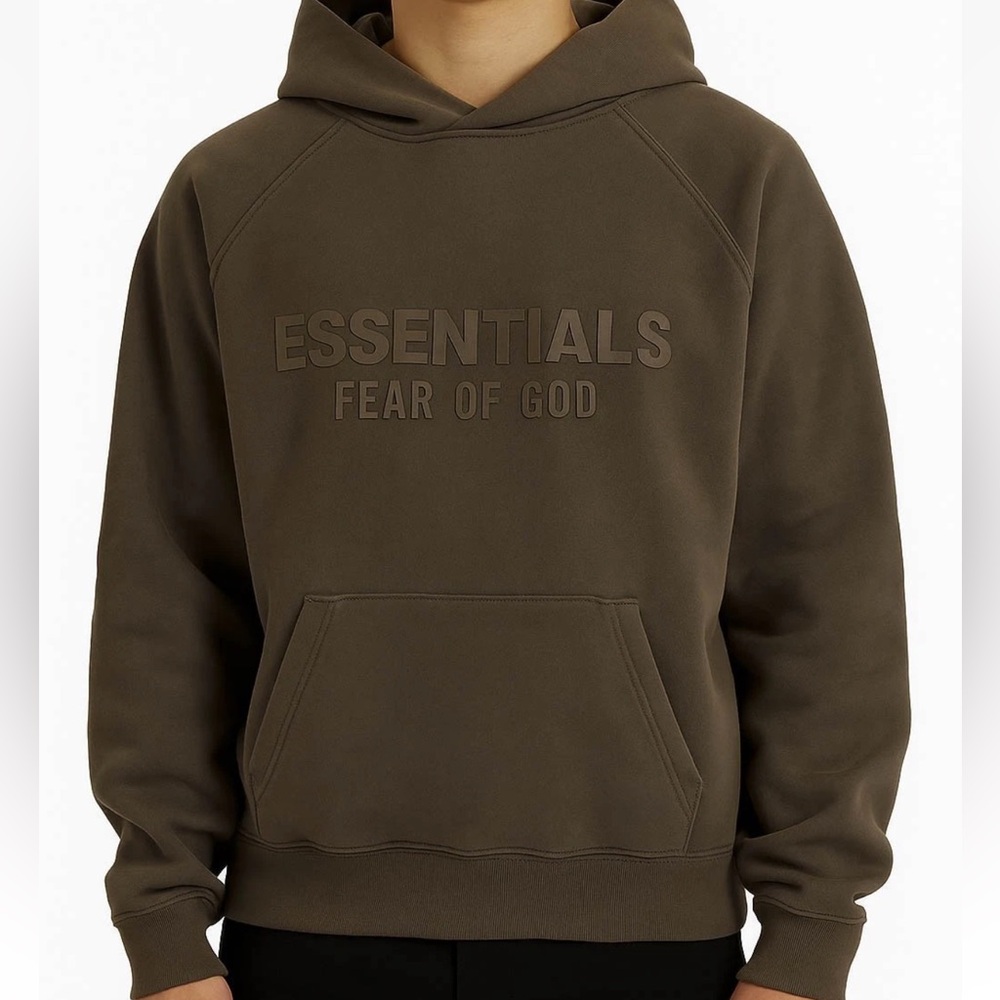 NEW Essentials Fear of God Hoodie Wood FW22 AUTHENTIC π― - Picture 2 of 4